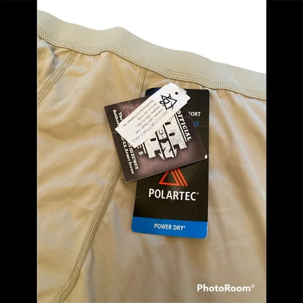 NWT Polartec Official Gen III US Army Long Underwear Tan Sz XXL Long
